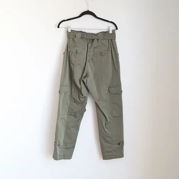 Alex Mill Green Cargo High Waist Cotton Relaxed Tapered Leg Pants, size 4